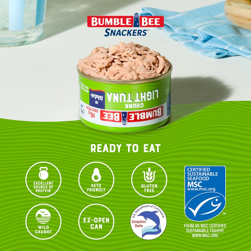 Bumble Bee Snackers - 16g Protein per Serving - Ready