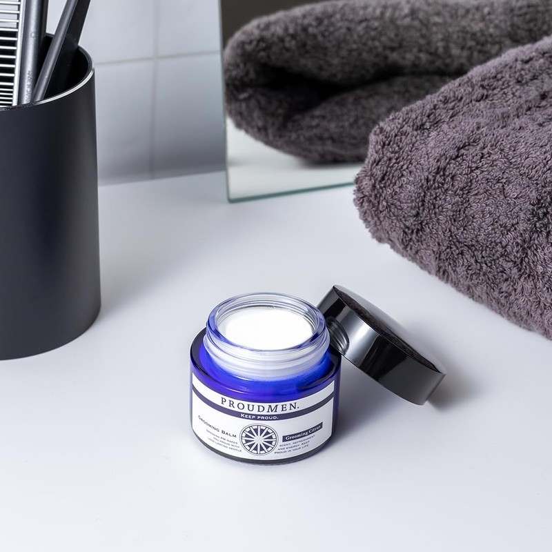 Proudmen Solid Perfume Men's Grooming Balm, 1.4 oz (40 g)