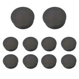 10PCS Round Plastic End Caps 70mm Black Insert Plugs Anti-Slip Plastic Round Tube Plug for Pipe Tables Chairs Desks Beds