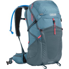 CamelBak Women's Fourteener 30 Hiking Hydration Pack 100oz - Hike Backpack, Smoke Blue/Fiery Coral