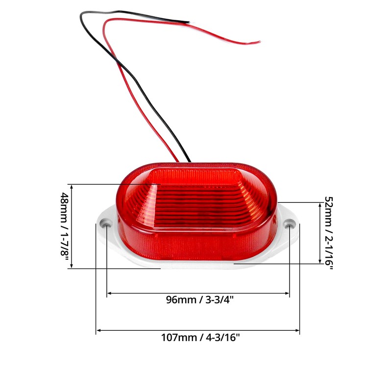 QWORK AC110V - 120V Industrial Strobe Siren Alarm Warning Light