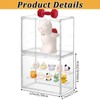 YEXEXINM 2 Pack 3 Layer Adjustable Figure Display Case, Acrylic