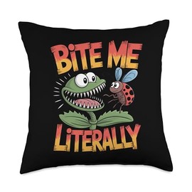 Venus Fly Trap Insectivorous Plant Carnivorous Design Throw Pillow