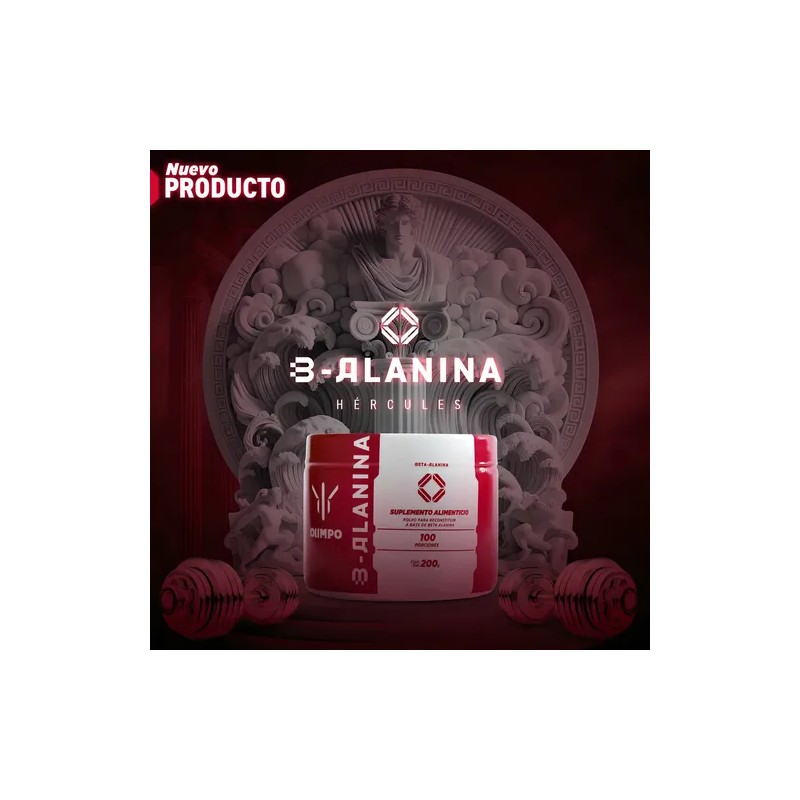Beta Alanina Suplemento 200g, Hércules Sin Sabor, 100 Servs. Sabor