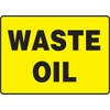 Accuform "Waste Oil" Safety Sign, Plastic, 10 x 14 Inches