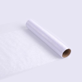 Polyester Tulle Roll, 28cmx457cm Floral Wrapping Mesh Fabric, Decorative Netting Fabric for Crafts Gift Wrapping Party, White