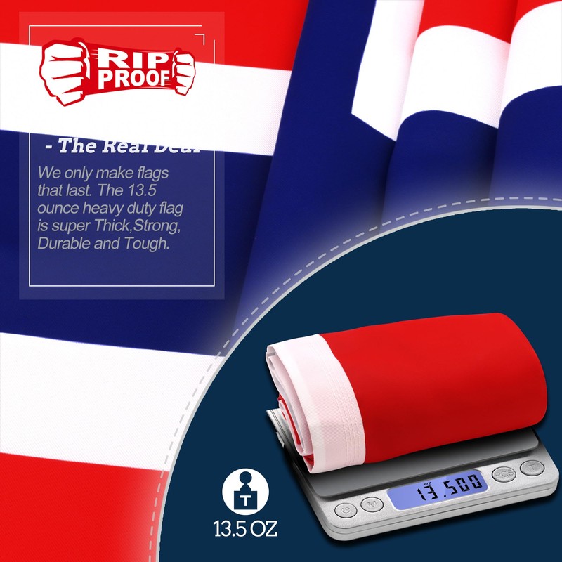 Anley Rip-Proof Double Sided 3-Ply Norway Flag 3x5 Foot -