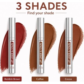 Tinta y Delineador Labial Peel-Off, Marrón Rojizo, 3 ml Tinta para labios delineador labial peel off tinte marrón rojizo maquillaje(Brown)
