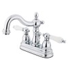 Kingston Brass KB1601PL Heritage 4-Inch Centerset Lavatory Faucet with Porcelain