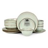 Stone Lain Brasa Stoneware 16 Piece Modern Dinnerware Set, Plates