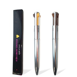 Magischer 4 in 1 Makeup Pen, RoseFlower Touch Up Make up Stift, Eyeliner, Lippenkonturenstift, Augenbrauenstift, Textmarker, Mischbare und Cremige Textur, Reisetaugliches Vielseitiges