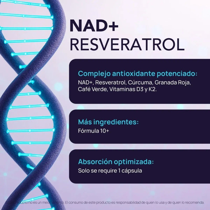 Nad+ Resveratrol Vitalizate 14+ Ingredientes 60 Cápsulas