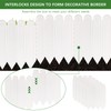 10.6" H White Garden Edging Borders, 10Pcs Plastic Garden Landscape