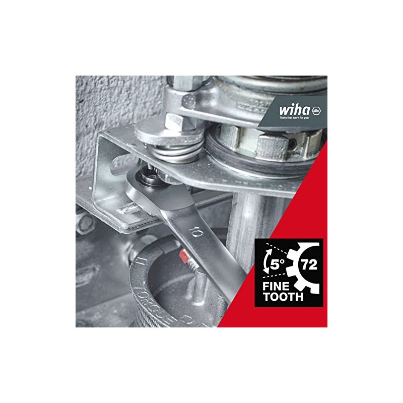 Wiha 45421 Double Ring Ratchet Wrench 4 in 1 I