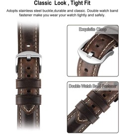 HUAFIY Compatible for iWatch Band 42mm 44mm 45mm46mm49mm, Grain Leather Band Strap for iWatch Series 10/9/8/7/6/5/4,3,2,1,Ultra, Ultra2