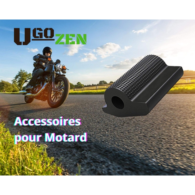 Ugozen Rubber Pedal Protector for Motorcycle Shoes Non Slip Black