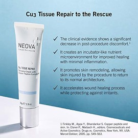 Neova Cu3 Tissue Repair Recovery Cream with Copper Peptide Complex, 2 oz.