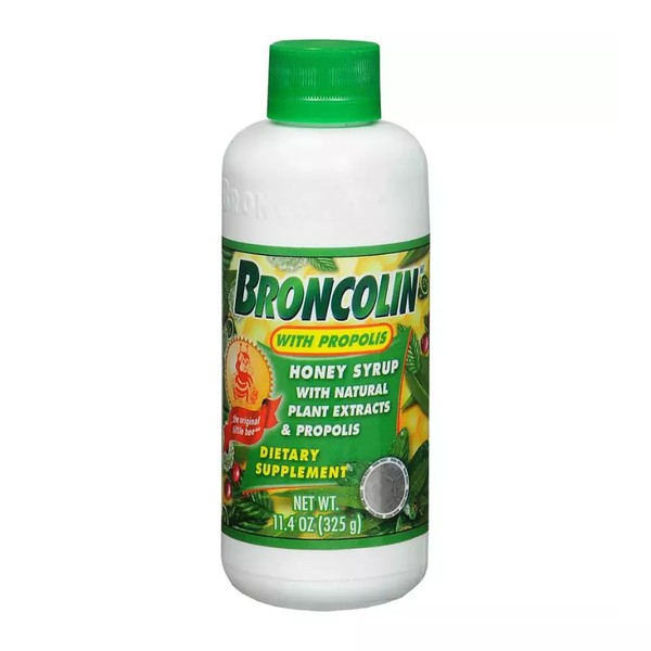 Broncolin Honey Dietary Supplement. Cold and Flu Relief. With Propolis.