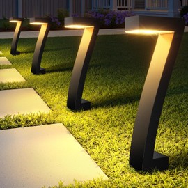 WdtPro Solar Lights Outdoor Pathway Lights, 2 Pack Upgraded Bright LED Outdoor Solar Light for Outside, IP65 Waterproof Solar Garden Light for Yard, Driveway, Walkway, Landscape, Patio Decor