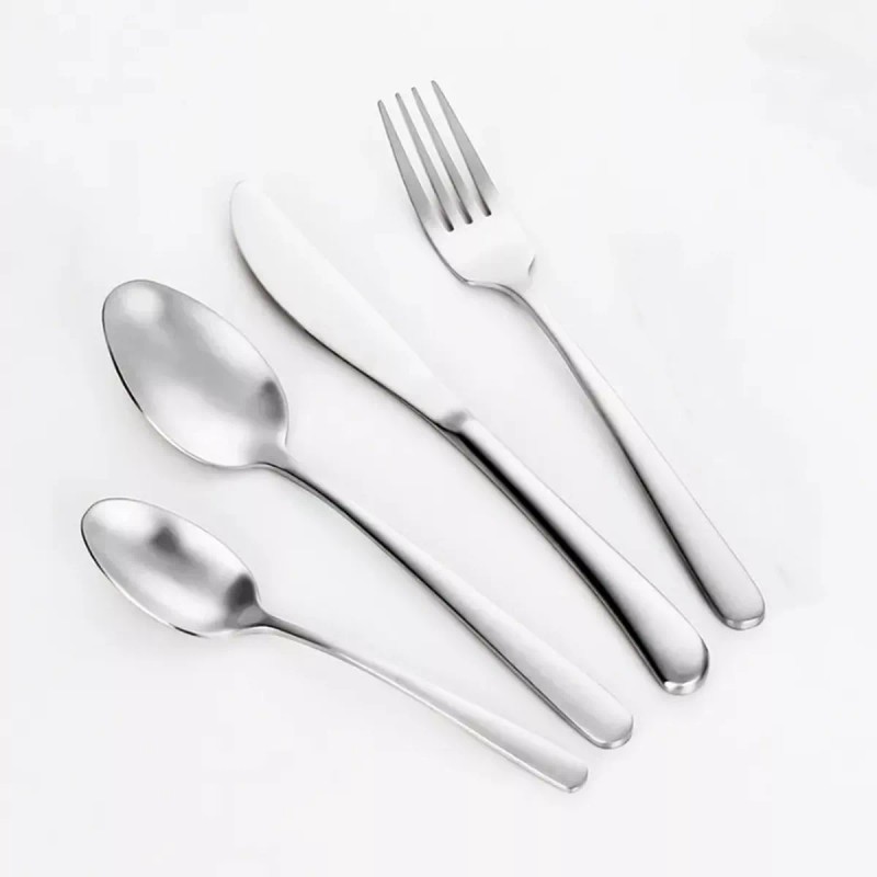 KASABLANCA Juego De Cubiertos De Acero Inoxidable Plateados 16 Piezas