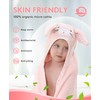 TBEZY Toalla con capucha para niños, 100% algodón, ultra suave