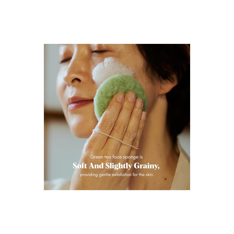 Ilem Japan Esponja Facial Natural Konjac Verde Unidad Paquete
