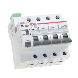 WIMPBLADB Din Rail GYM9 4P MCB with Autoreclose Device Automatic Reset Circuit Breaker Smart Home MCB Auto Recloser(4pmcb25a,GRD9M-R-DC12V-Switch)