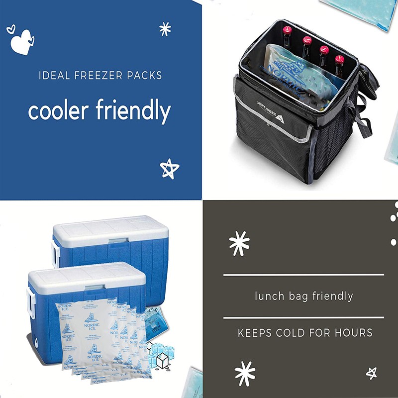 Nordic Pure Ice Packs Refrigerant Cold Gel 16oz (Pack of