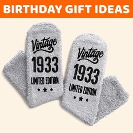 HAPPYPOP 92nd Birthday Gifts Ideas for Men - Socks for 92 Year Olds, 1933 Birthday Gifts, Best Gifts for 92 Year Old Elderly Man