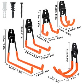 5 Pack Garage Wall Hooks Organisers for Heavy Duty Cord for Garage Storage, Hose Holder and Organisation, Durable, Space Saving Design for Home, Garage and Workshop Use
