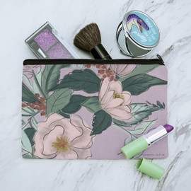 Pretty Floral Flowers Makeup Cosmetic Bag Organizer Pouch