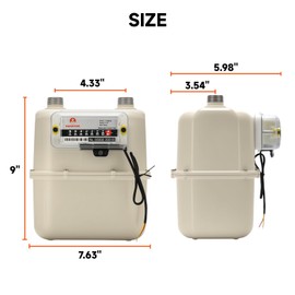 Roastove Gas Meter,Propane Natural Gas SUBMETER,with 3/4" Thread and Pulse Output
