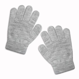 Evridwear Boys Girls Magic Stretch Gripper Gloves 3 Pair Pack Assortment, Kids One Size Winter Warm Gloves Children (6-8Years, 3 Pairs Sweet Heart Printing)