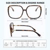QxAiVMin Oversized Square Reading Glasses, Blue Light Blocking Big Frame
