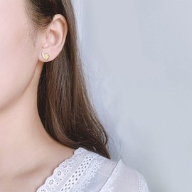 FUTIMELY Cute Snail Mushroom Stud Earrings, Gold, Copper, Push Back, Hypoallergenic, 2cm Diameter, 1 Pair