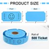 L LIKED 500 Raffle Tickets, Smile, Blue(6 Color Selection), Single