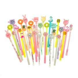 JZK 32 x Novelty Animal Pen Black Gel Ink Rollerball Pen fine line Needle Point Pen for Kids Girls Boys Children Birthday Gift Party Favour Party Bag Filler