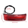 HDBUBALUS Chrome Red LED Saddlebag Running Brake Turn Light Fit