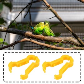 eMagTech Pack of 2 6 mm Treatment Rings for Spread Legs of Birds Hobble Leg Bands for Cockatiels and Smaller Species of Parakeets Orange