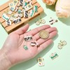 Ipotkitt 30pcs 6 Styles Retro Themed Enamel Charms Metal Bicycle