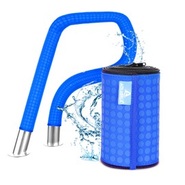 Zippered Pool Handrail Cover, 4 Feet Slip Resistant Neoprene Hand Rail Covers for Swimming Pool Handles Hand Railing Covers Grips, Blue, PHC-0424