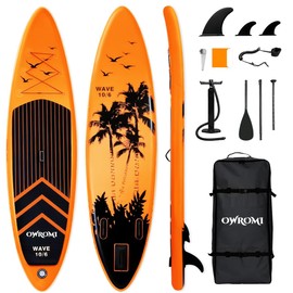 SUP Inflatable Stand Up Paddle Board 10'6" Ultra-Light Thick Paddleboard for All Skill Levels ISUP Paddle Board with Accessories, 10/6 Inflatable Paddle Boards for Adults & Youth