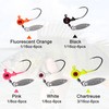 Crappie Jig Heads Fishing Hooks Kit, 30pcs Underspin Jig Heads