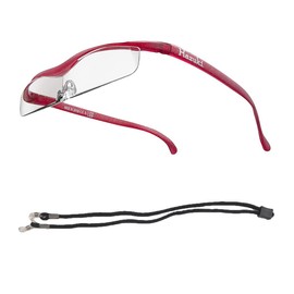 Hazuki Loupe Cool Clear Lens (10 Colors in Total) with Strap to Hang from Neck (1.6, Ruby) Birthday Gift