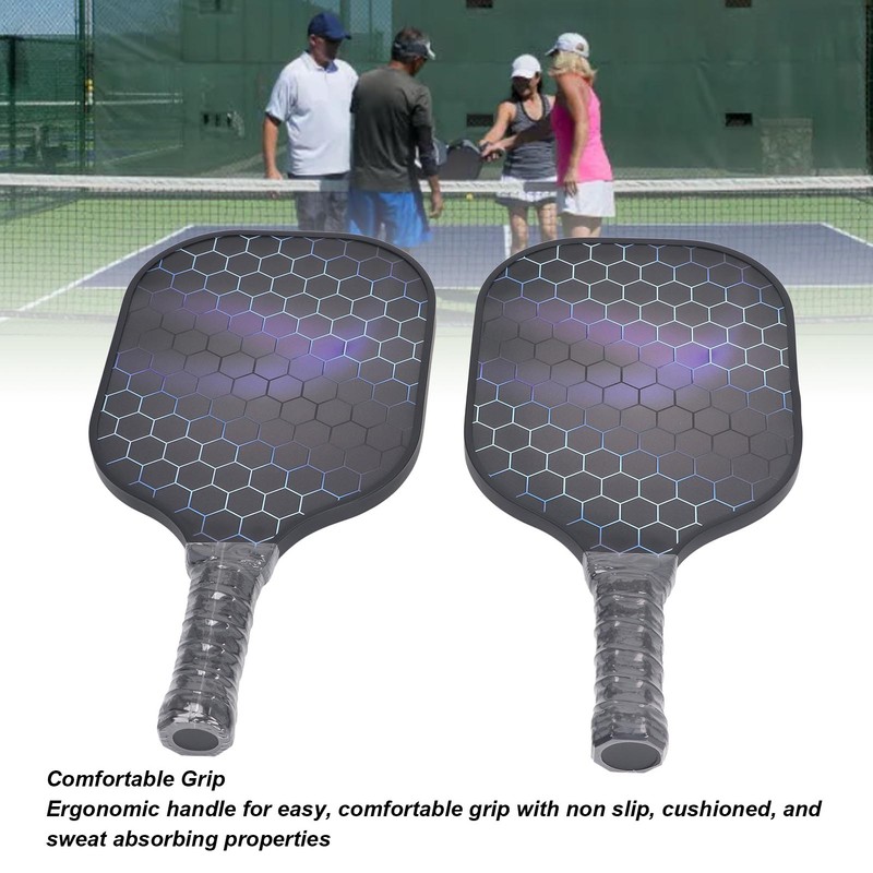 2PCS Pickleball Paddles Set Fiberglass Lightweight Pickle Ball Rackets with