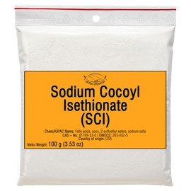 Artekas Innovation SODIUM COCOYL ISETHIONATE (SCI) - Powder - Foaming Surfactant - for Homemade Solid Shampoo Bars, Bath Bombs, Foamy and Bubbly Products - 100 g | 3.53 oz
