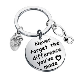 MYOSPARK Anatomy Cardiologist Gift Cardiology Doctor Gift Never Forget The Difference You've Made Retirement Keychain (Anatomy difference KC)
