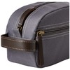 Timberland Men's Toiletry Bag Canvas Travel Kit Organizer, Charcoal, One