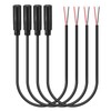 PATIKIL 1FT 3.5mm 1/7" メスジャックから裸線オープンエンド 4個入り TRS 3極ステレオプラグ オーディオケーブル スピーカー