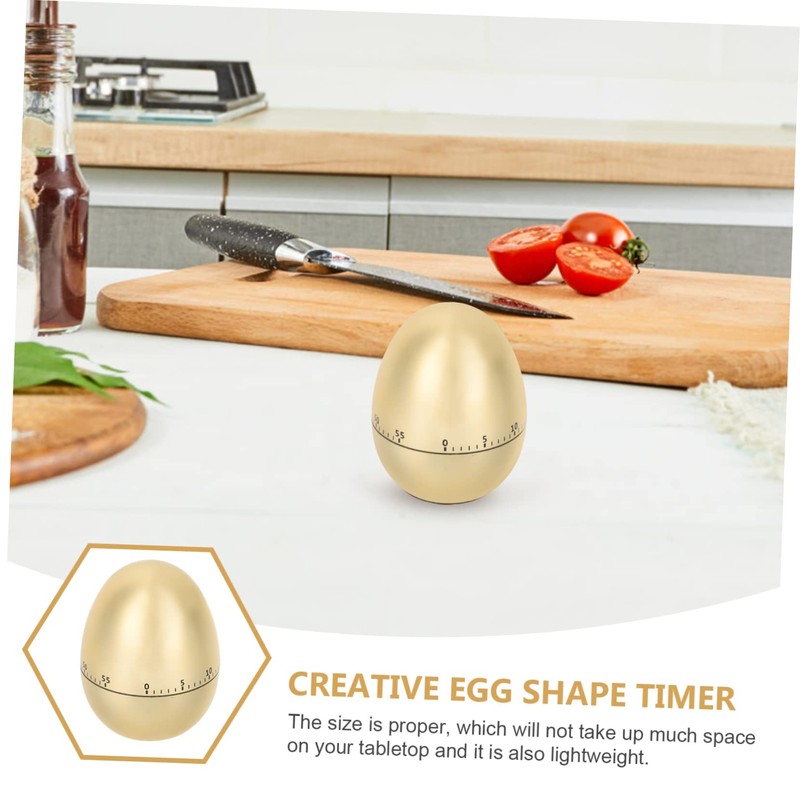 GRIRIW Creative Egg Shape Timer Fun Kitchen Cooking Timer for